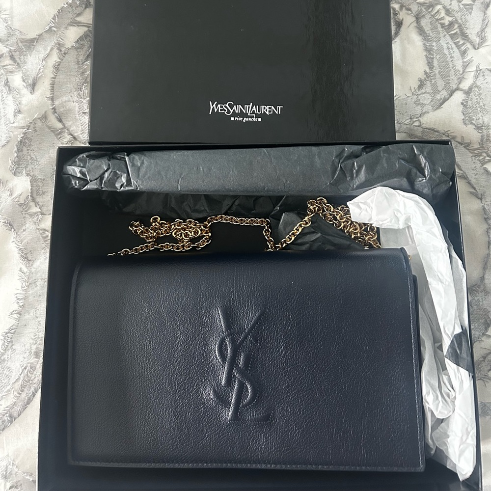 Brand New Saint Laurent Belle De Jour Chain Wallet